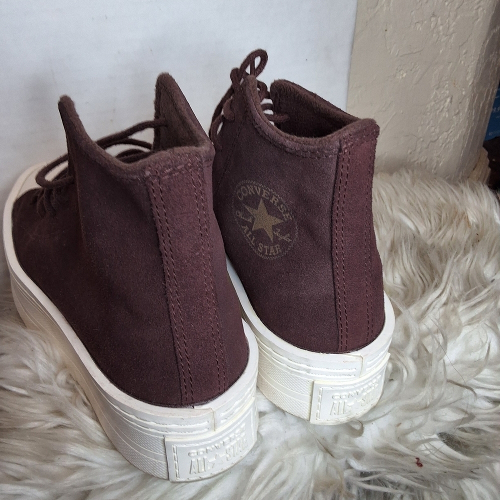 Brown High-Top Women's Sneakers - Picture 4 of 8